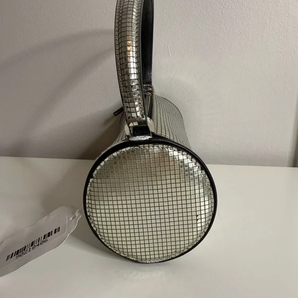 Les Petits Joueur - Emma Disco Handbag - Silver / Black - Picture 7 of 11